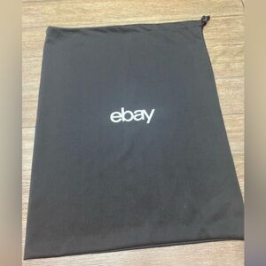 EBay Branded Dust Bag Black Stretch Fabric Storage w/ Drawstring LG 24" x 19"